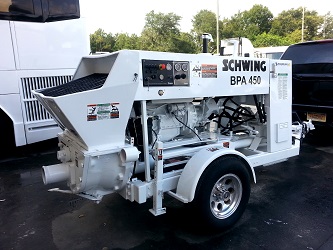 concrete trailer pump model schwing bpa450